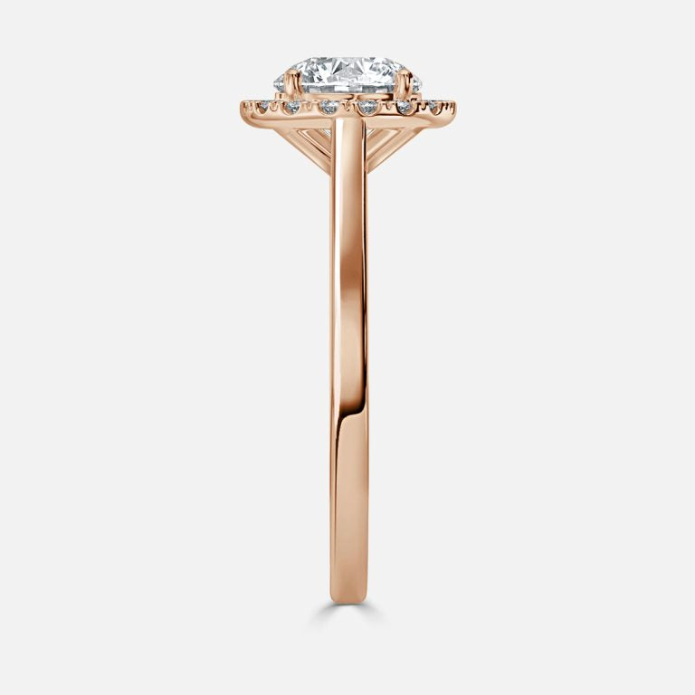 50 Pointer Round Lab Diamond Wedding Solitaire Ring in Gold