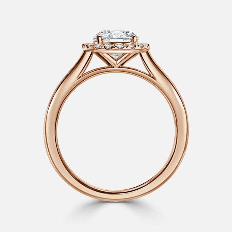 50 Pointer Round Lab Diamond Wedding Solitaire Ring in Gold