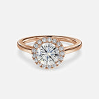 50 Pointer Round Lab Diamond Wedding Solitaire Ring in Gold