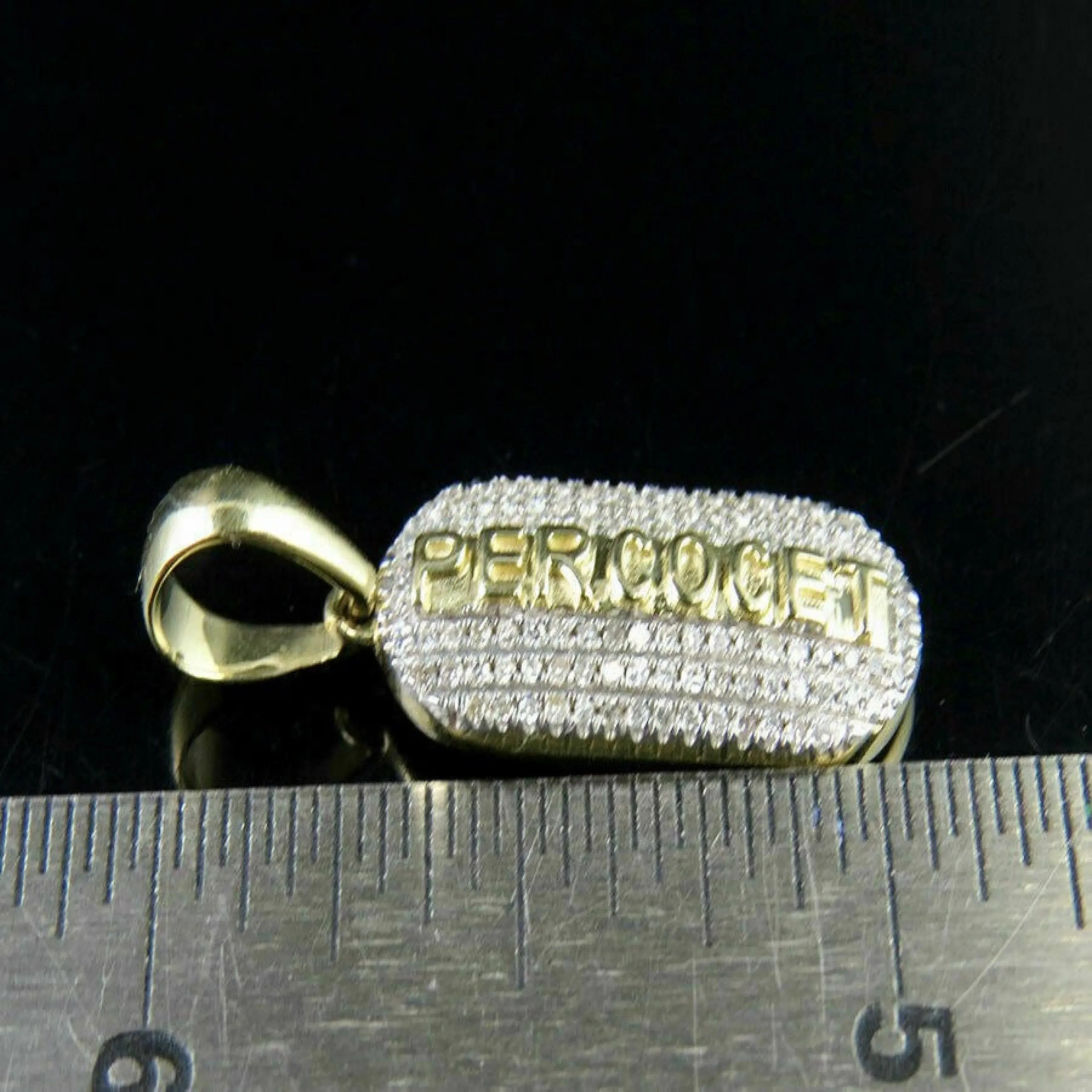 Medicine Pill Diamond Pendant 14k Solid Gold - 0.75 CTW