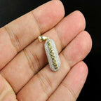 Medicine Pill Diamond Pendant 14k Solid Gold - 0.75 CTW