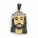 Exclusive VVS Diamond Jesus Head Pendant Religious Jewelry for Men - 1.1 CTW