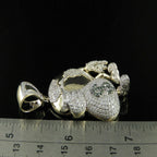 Globe Diamond Pendant 14K Solid Gold - 1.78 CTW