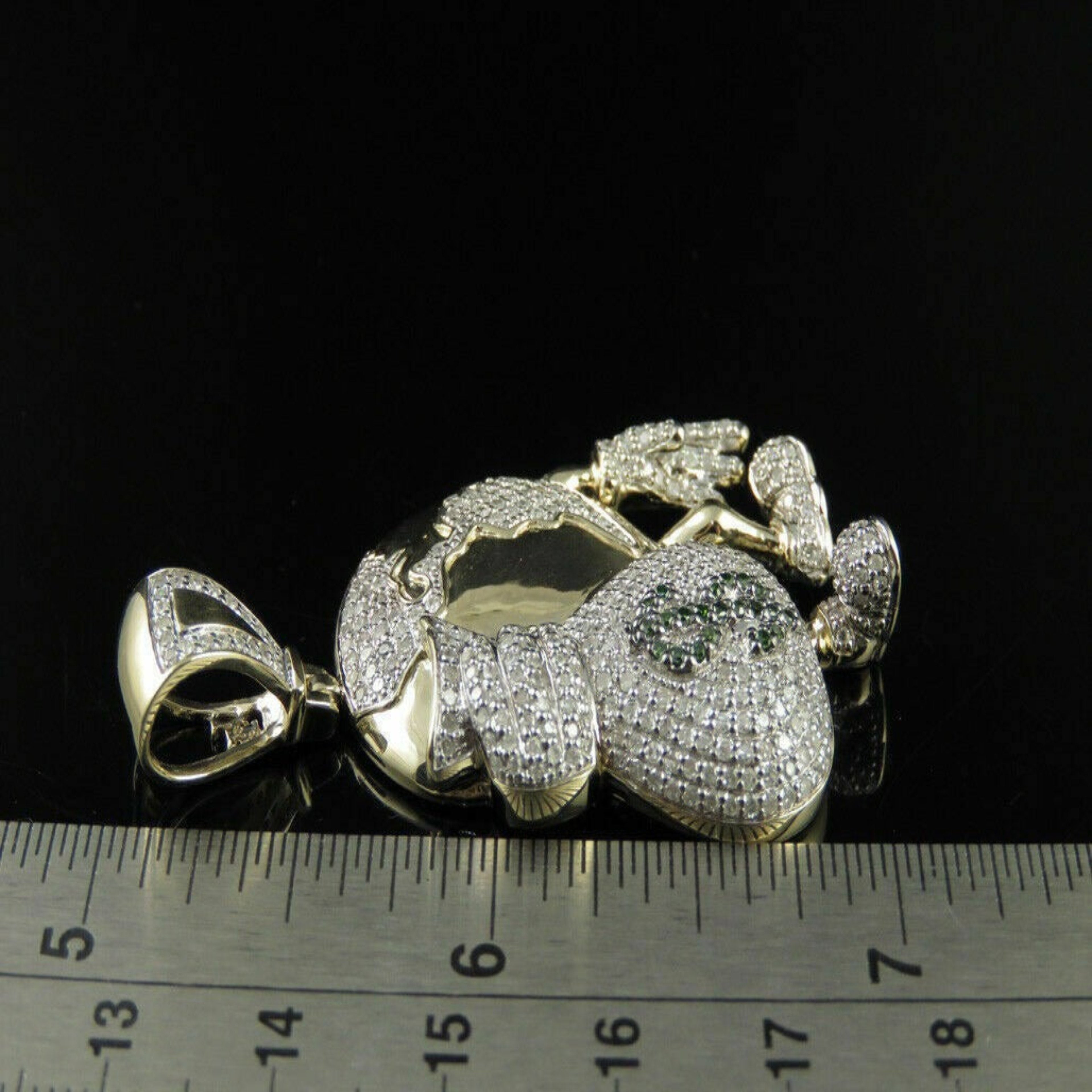 Globe Diamond Pendant 14K Solid Gold - 1.78 CTW