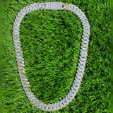18MM Premium Classic Cuban Link Chain with VVS Moissanite Diamond