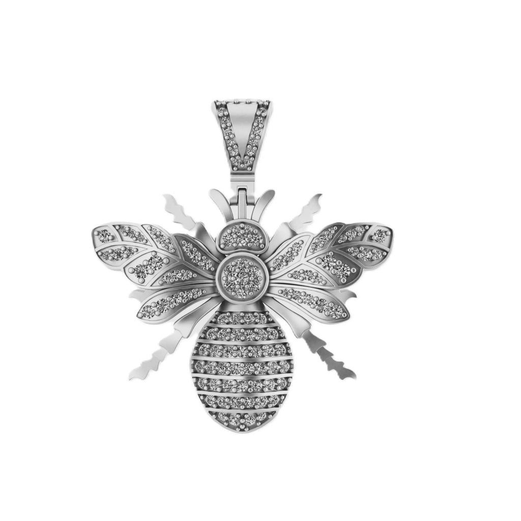 Insect Diamond Pendant 10k Solid Gold - 1.29 CTW