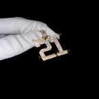Number Diamond Pendant | 21 Natural Diamond Pendant - 1.51 CTW