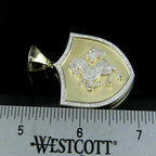 Horse Diamond Pendant 10K Solid Gold - 0.74 CTW