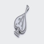 Custom Small Ace Of Spade 14K solid gold Diamond Pendant -1.23 CTW