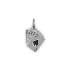 poker Card Pendant 14k Solid Gold - 1.28 CTW