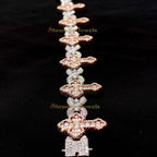Men's VVS Natural Diamond CROSS Bracelet