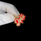 Custom Enamel Necklace Charms | Glow in Dark Letter Pendant - 0.40 CTW