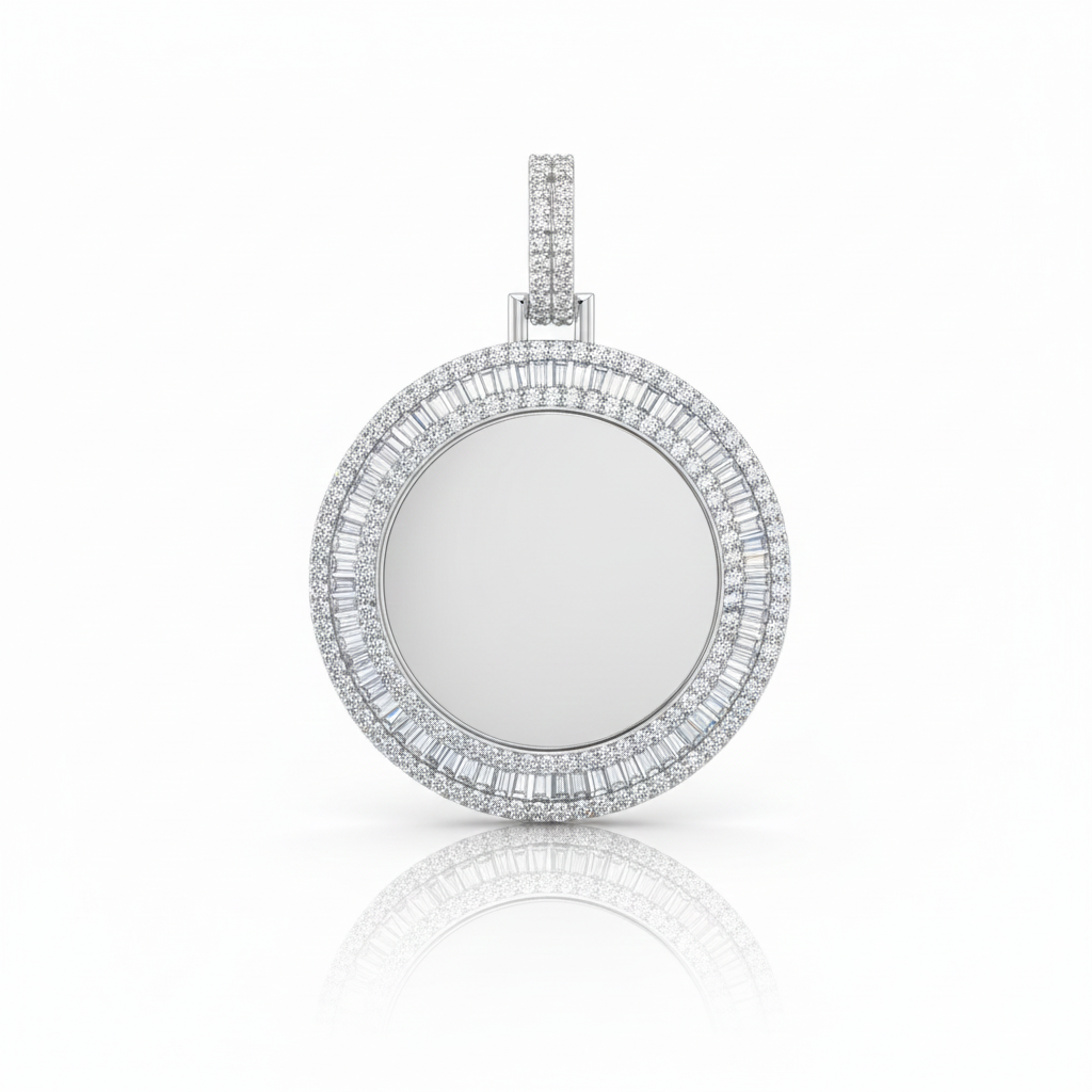 Photo Pendant Necklace | Diamond Pendant - 4.33 CTW