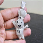 Doughboy Diamond Pendant 10K Solid Gold - 2.09 CTW