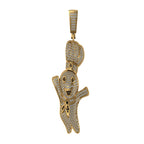 Doughboy Diamond Pendant 10K Solid Gold - 2.09 CTW