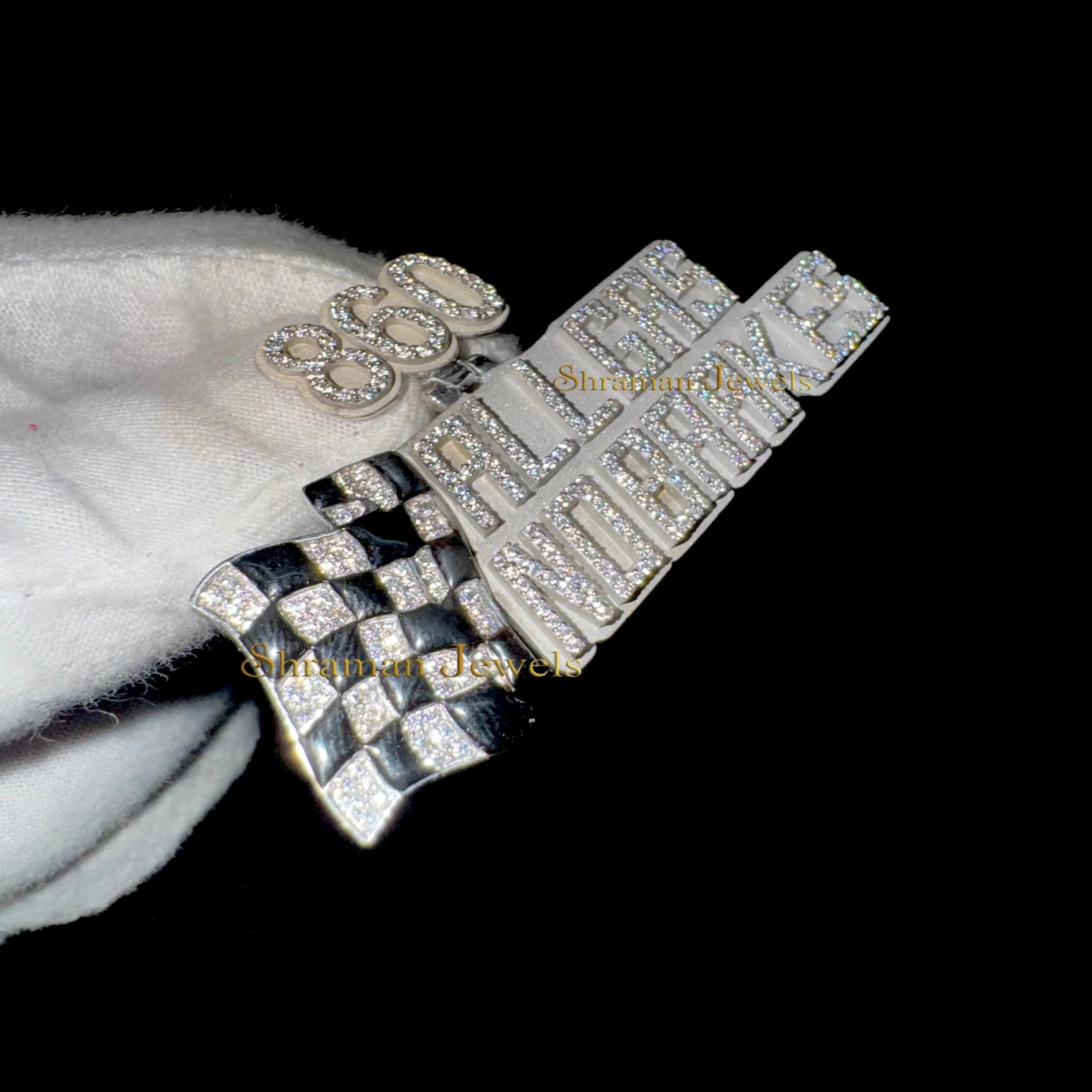 Custom Flag Diamond Pendant - 2.46 CTW