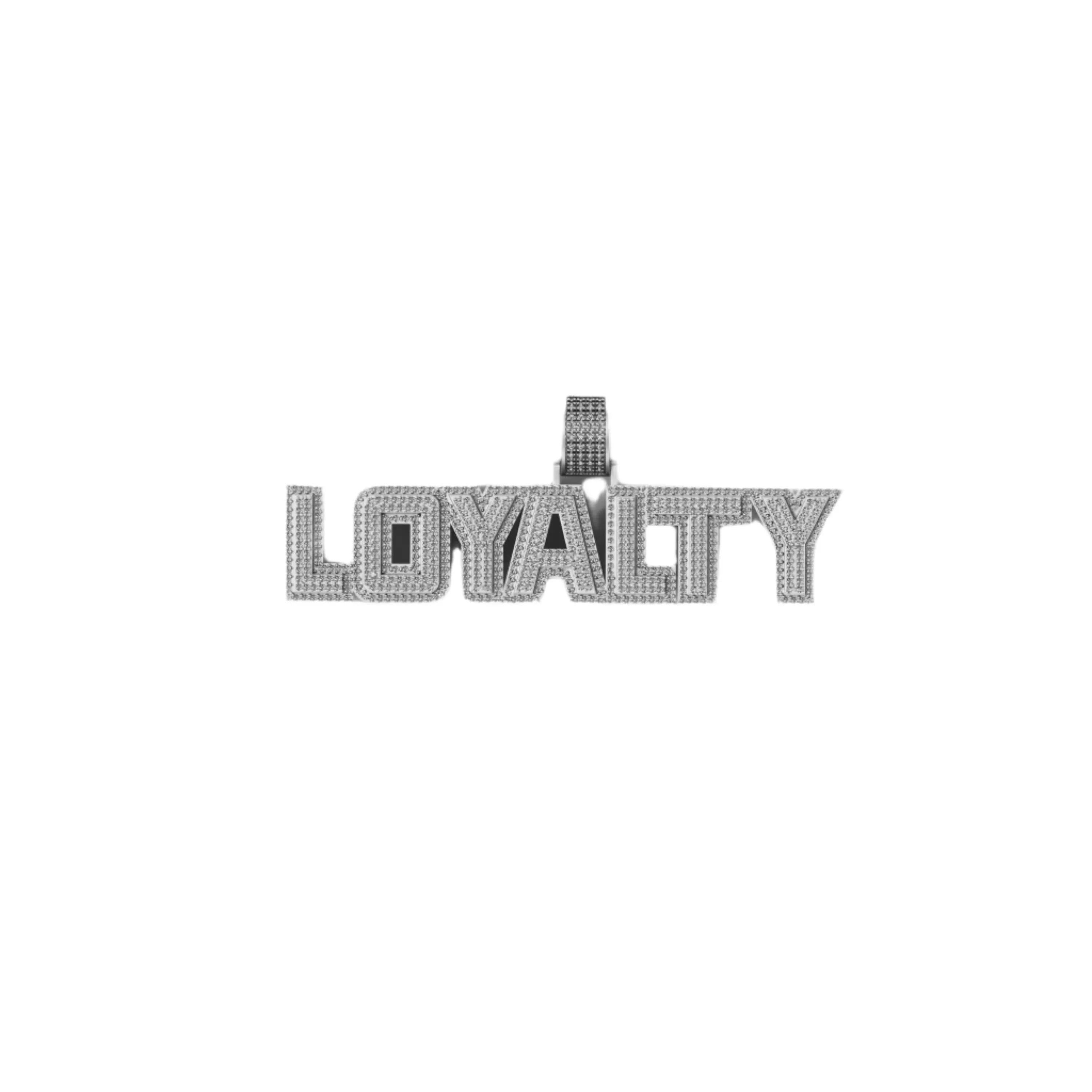Custom Two Tone Letter Diamond Pendant - 3.55 CTW