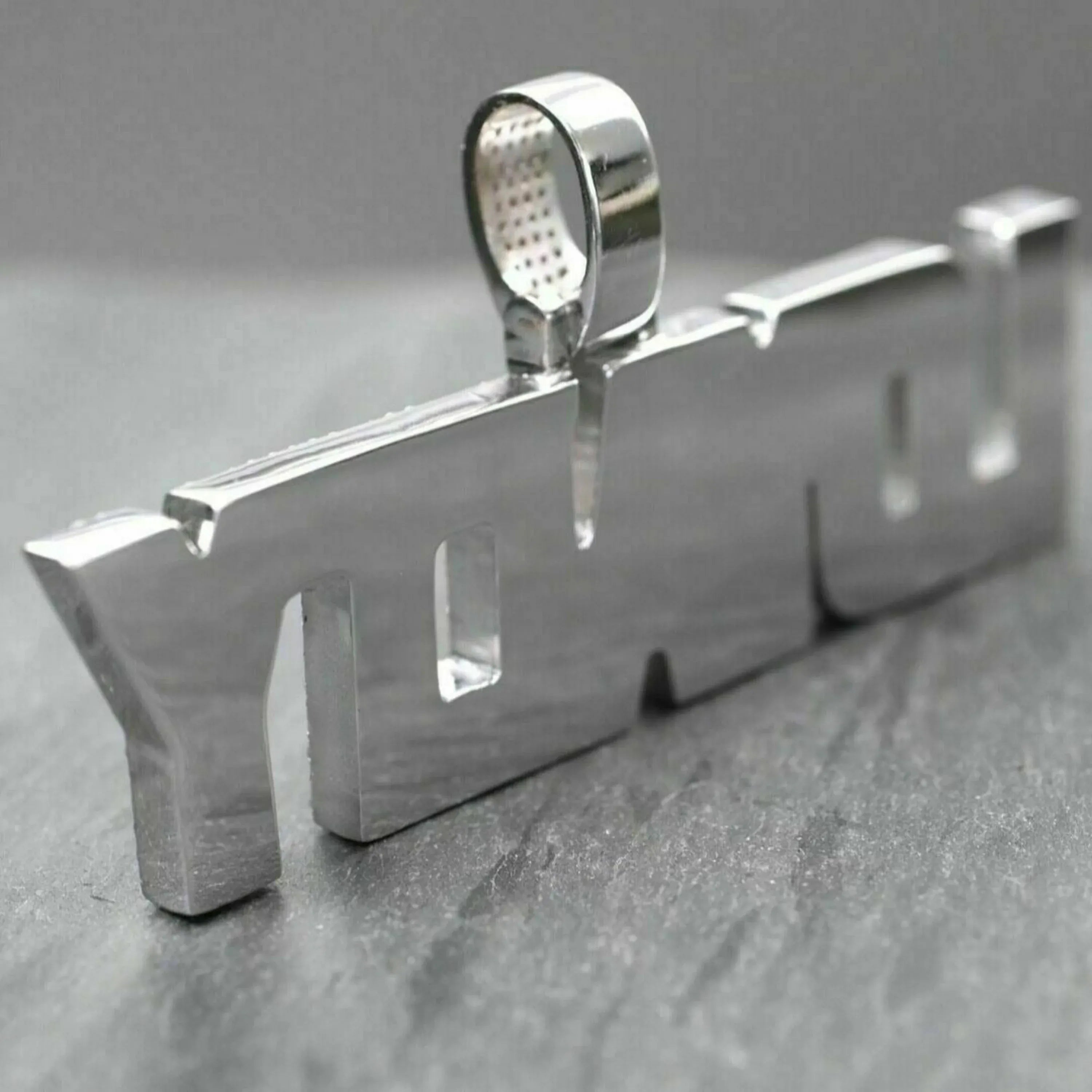 Custom Two Tone Letter Diamond Pendant - 3.55 CTW