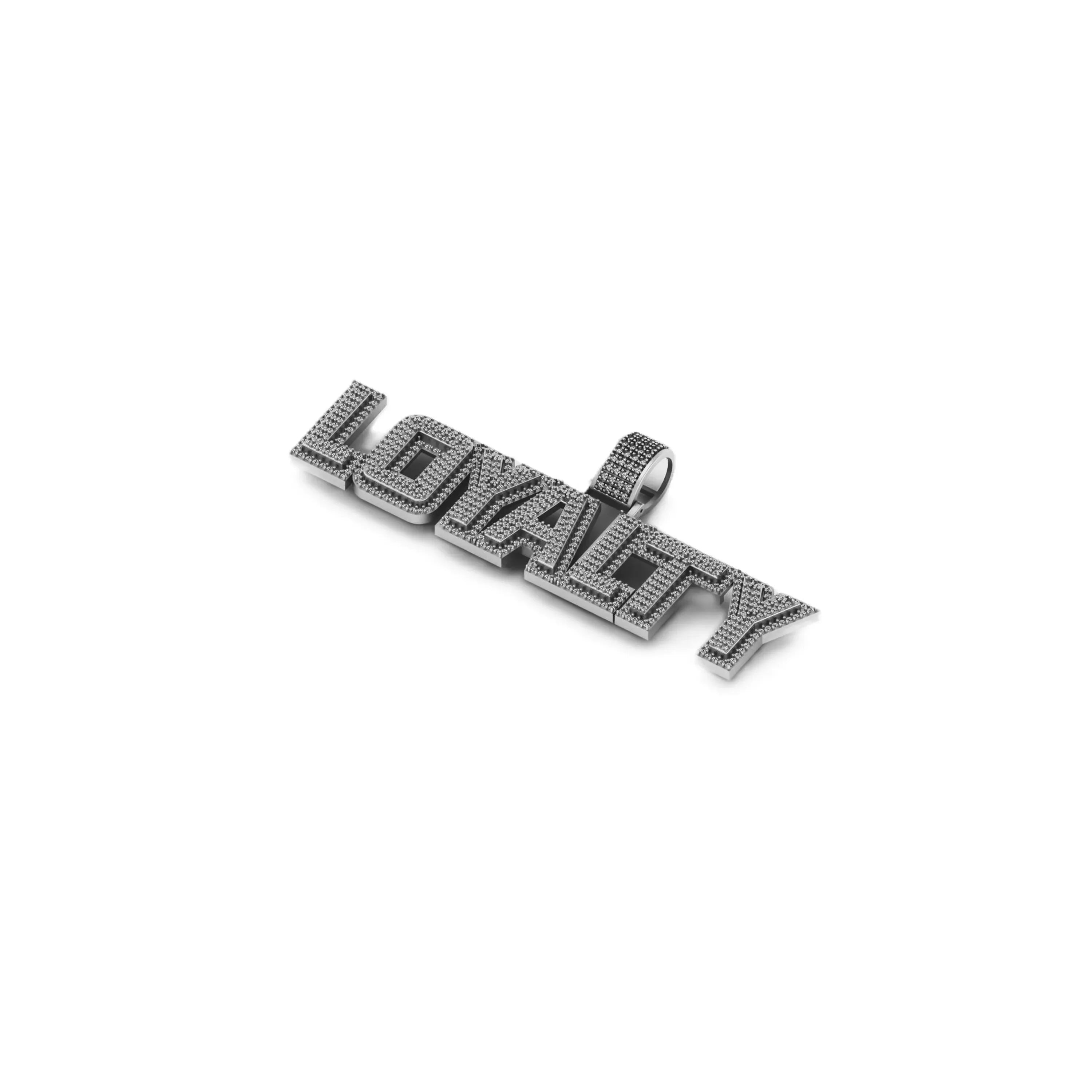 Custom Two Tone Letter Diamond Pendant - 3.55 CTW