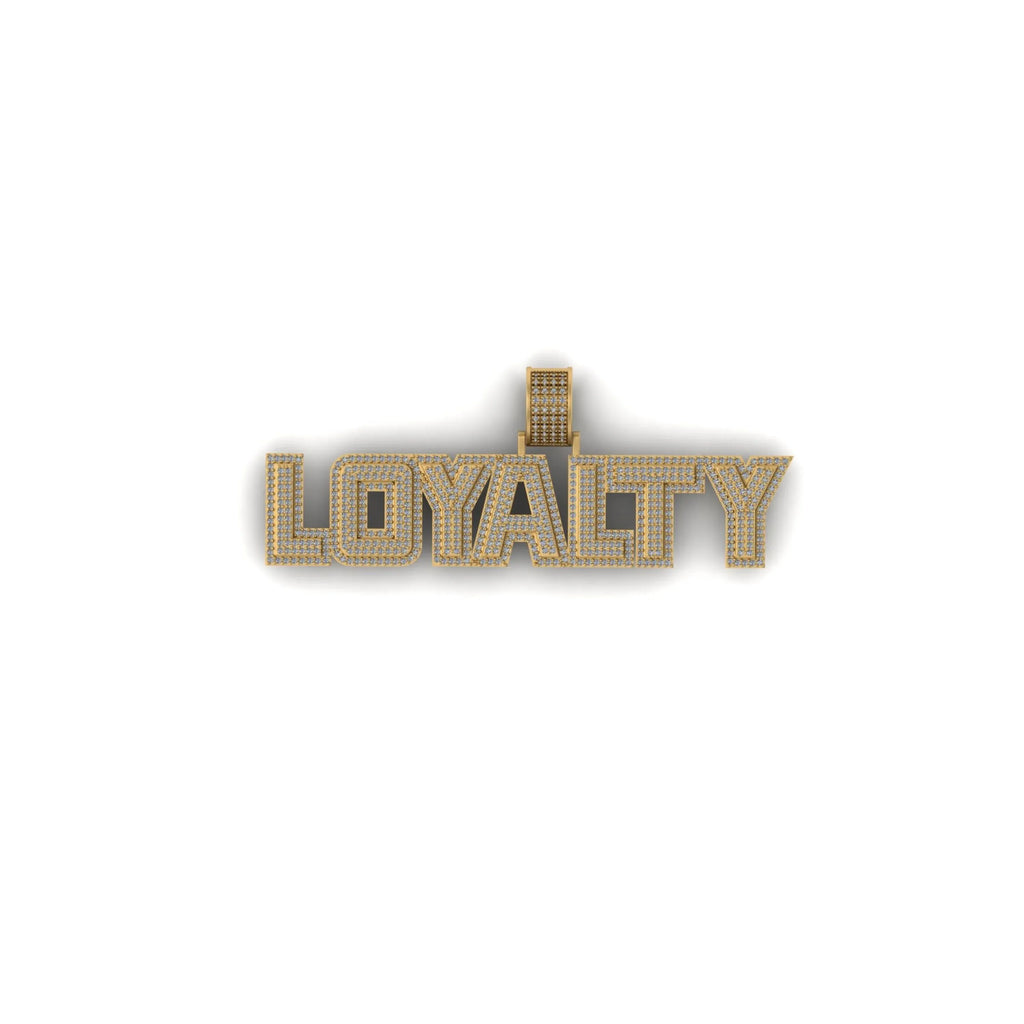 Custom Two Tone Letter Diamond Pendant - 3.55 CTW
