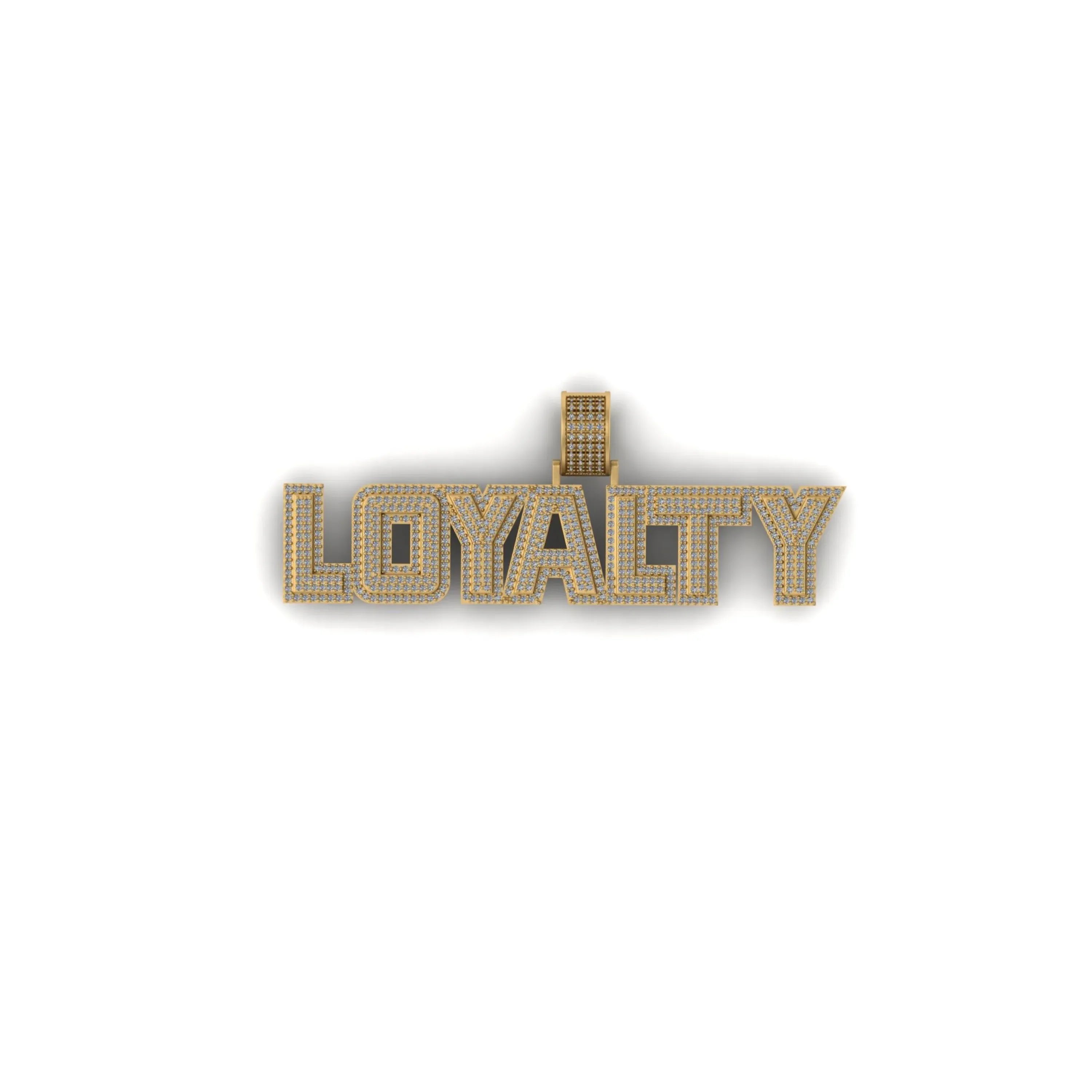 Custom Two Tone Letter Diamond Pendant - 3.55 CTW