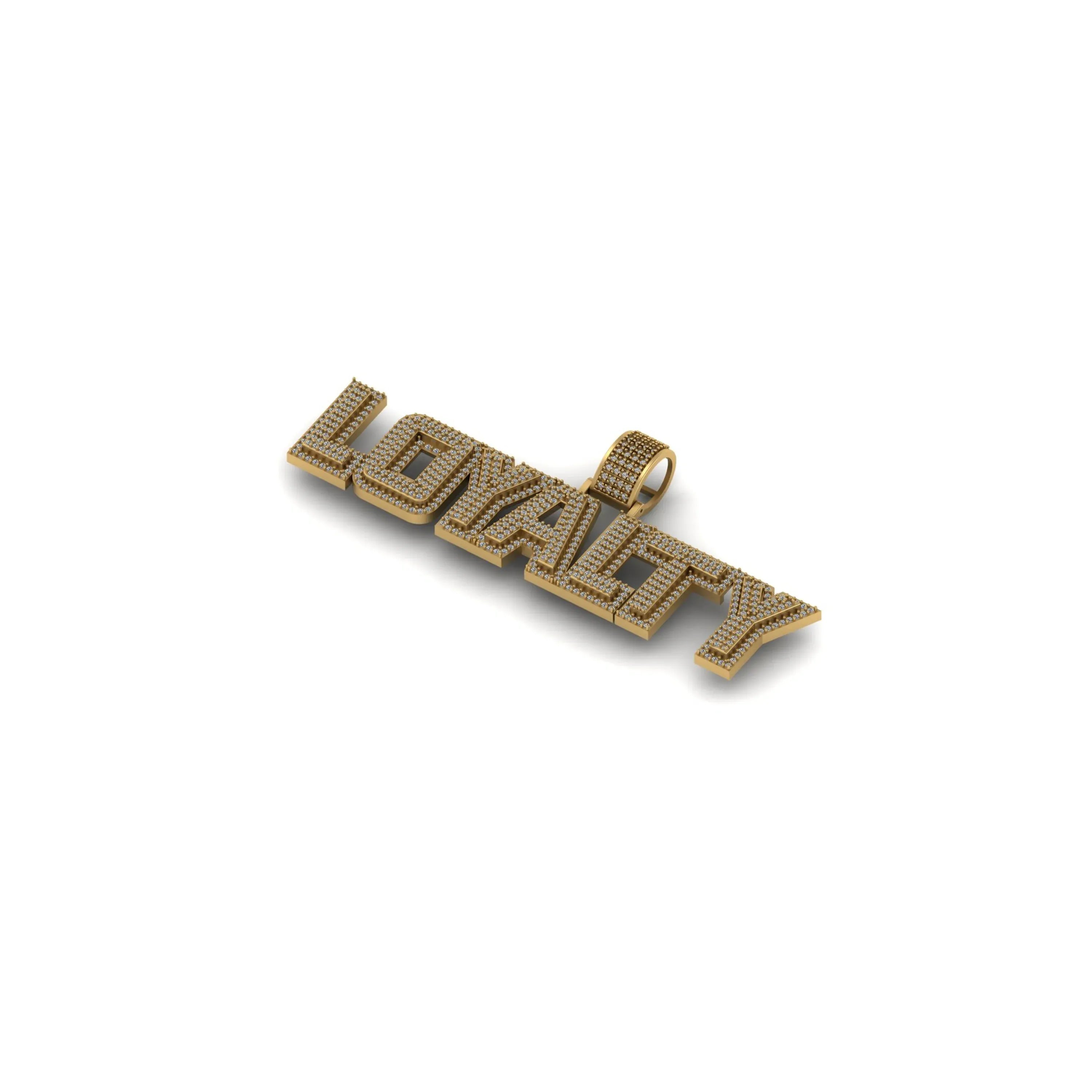 Custom Two Tone Letter Diamond Pendant - 3.55 CTW