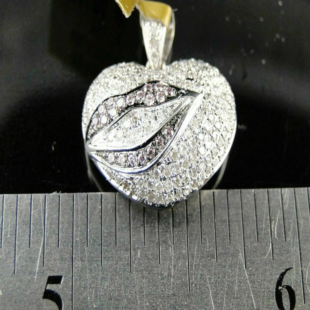 Personalized 14K solid Gold Heart Pendant Necklace - 5.80 CTW