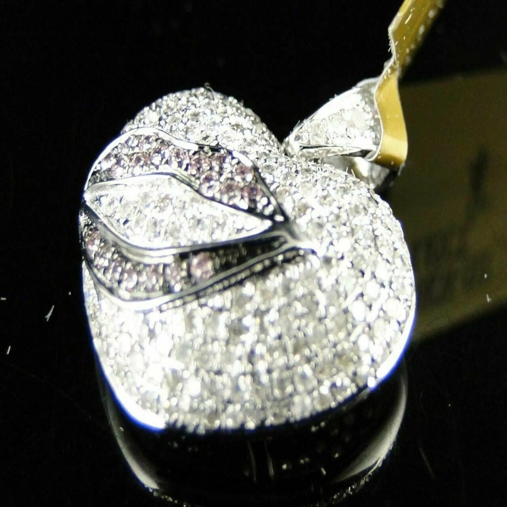 Personalized 14K solid Gold Heart Pendant Necklace - 5.80 CTW