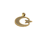 Crescent Moon Diamond Pendant 14K Solid Gold - 1.88 CTW