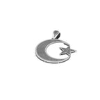 Crescent Moon Diamond Pendant 14K Solid Gold - 1.88 CTW