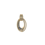 Custom Pretty Baguette Round Diamond Pendant for Anniverary Gift
