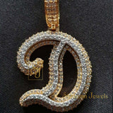 Mens's Hip Hop Custom Initial Letter 10K Gold Pendant
