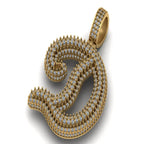 Men's Custom Letter Diamond Pendant - 4.38 CTW