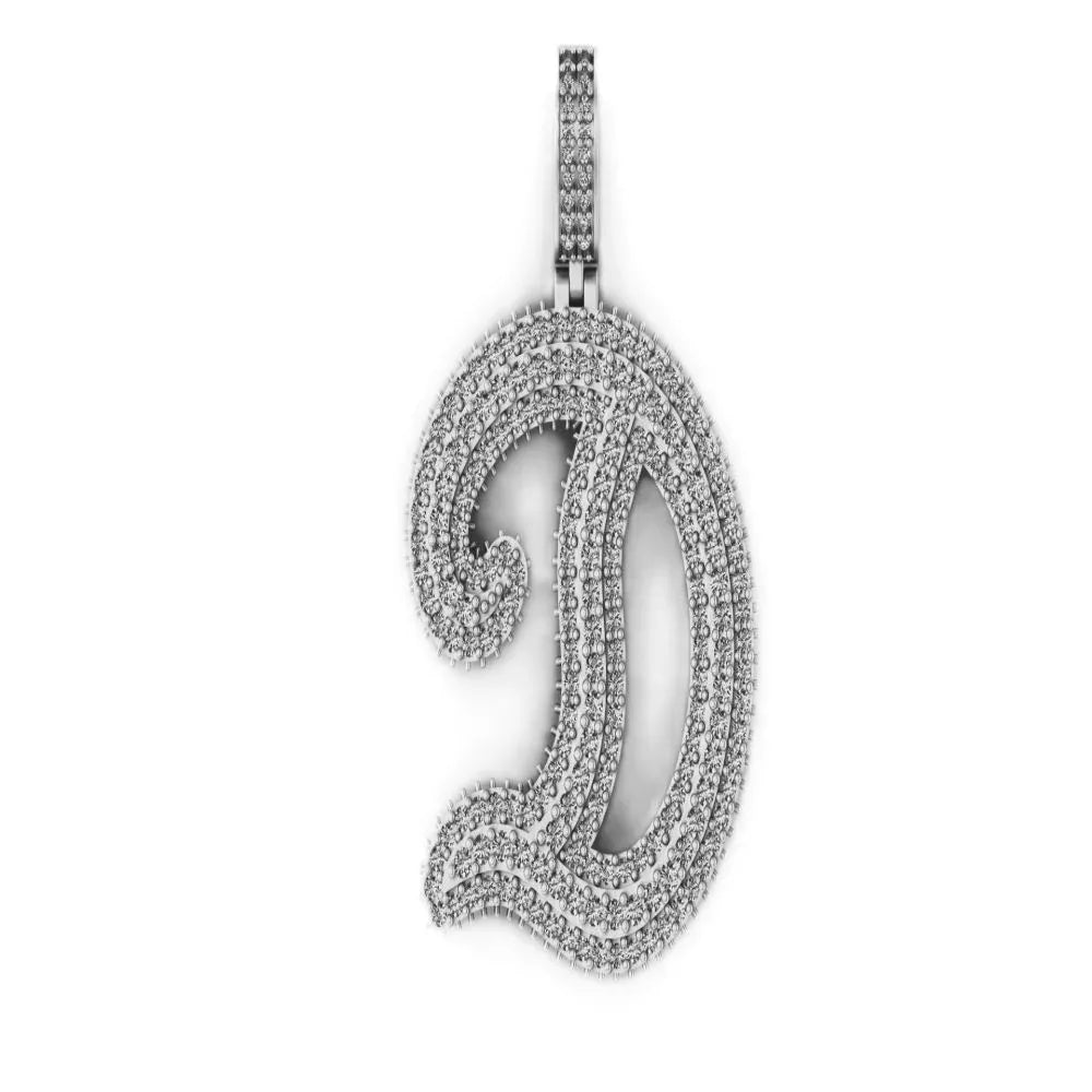 Men's Custom Letter Diamond Pendant - 4.38 CTW