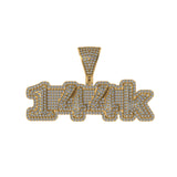 Iced Out Custom Number Letter Logo Pendant