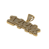 Iced Out Custom Number Letter Logo Pendant