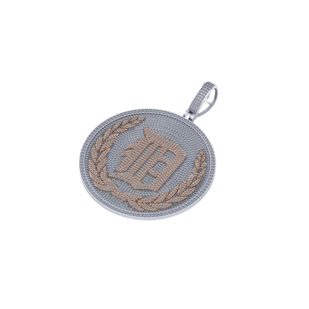 14K Gold D Initial Diamond Pendant - 3.29 CTW