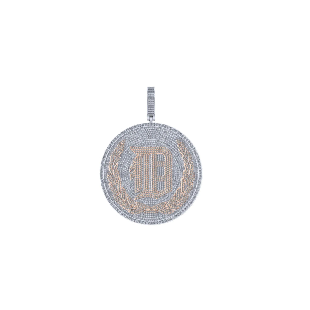 14K Gold D Initial Diamond Pendant - 3.29 CTW