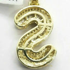 Custom S Letter VVS Diamond hip-hop Pendant 14K Solid Gold - 2.58 CTW