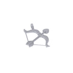 Cupid love arrow diamond Pendant 14K solid gold - 3.19 CTW