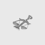 Balance Scale Diamond Pendant 14k Solid Gold - 1.88 CTW