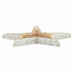 Star Shaped Diamond Pendant Gold VVS - 4.27 CTW