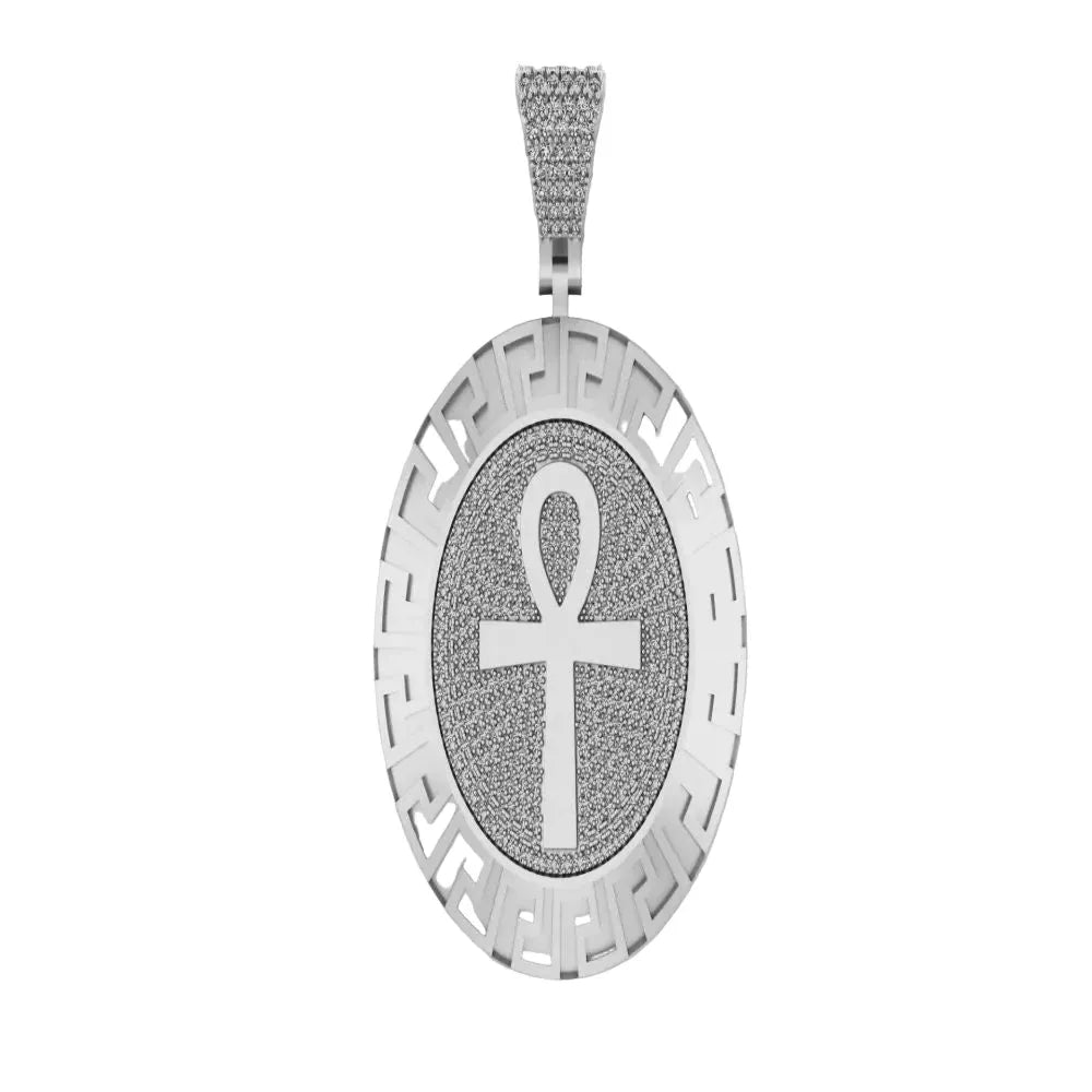 Egyptian ANKH CROSS Moissanite Pendant - 2.13 CTW