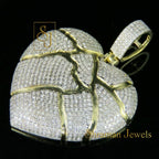 Heart shaped Diamond Pendant 14k Solid Gold - 2.57 CTW