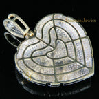 Heart shaped Diamond Pendant 14k Solid Gold - 2.57 CTW