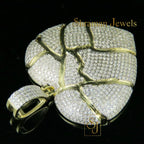 Heart shaped Diamond Pendant 14k Solid Gold - 2.57 CTW