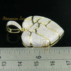 Heart shaped Diamond Pendant 14k Solid Gold - 2.57 CTW