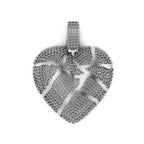 Heart shaped Diamond Pendant 14k Solid Gold - 2.57 CTW