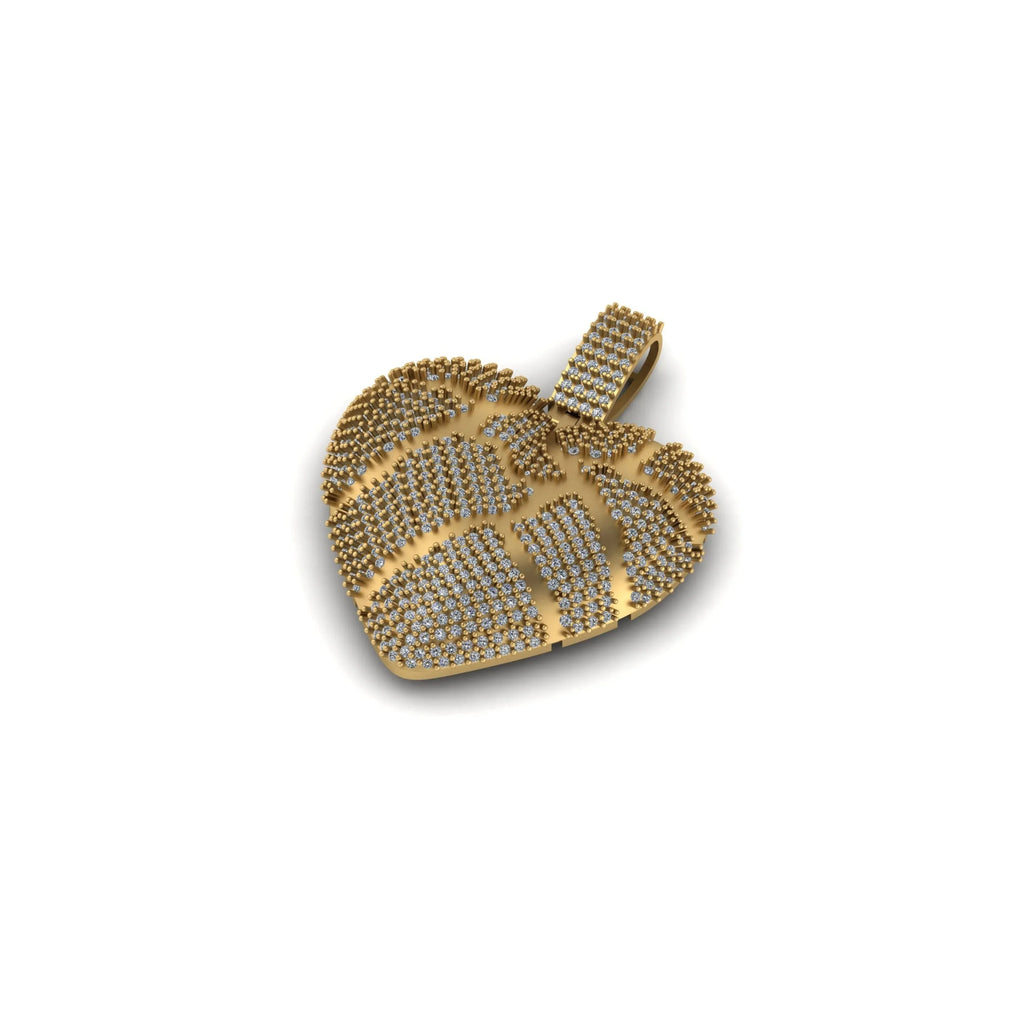 Heart shaped Diamond Pendant 14k Solid Gold - 2.57 CTW