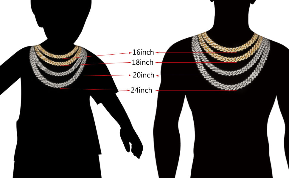 14MM Iced Out Cuban Link Chain for Men